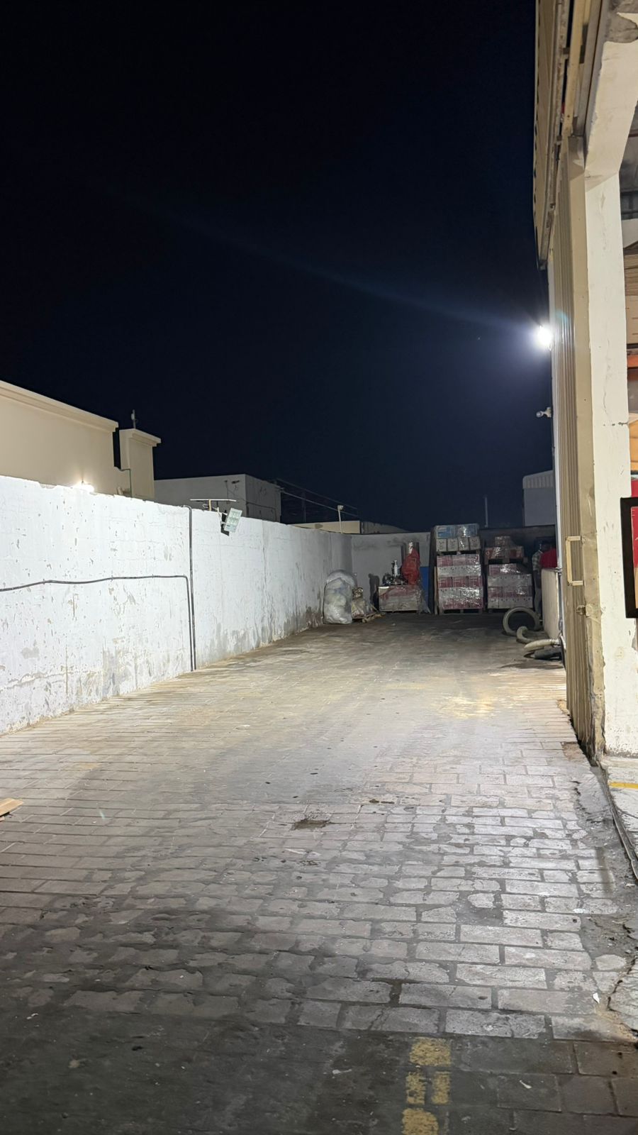 Premier Lubricants factory yard at night